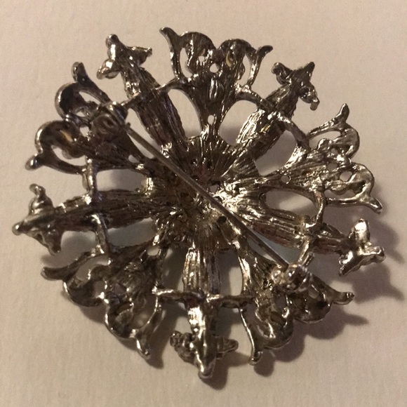 Purple, Blue and Yellow Heart Brooch - costume jewelry - Picture 5 of 6